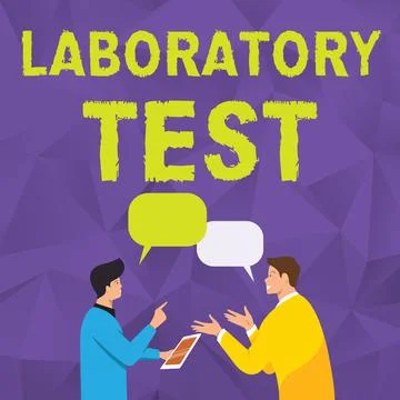 Writing displaying text Laboratory Test. Conceptual photo Determination of a 스톡 일러스트