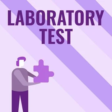 Writing displaying text Laboratory Test. Business idea Determination of a Illustrazione stock
