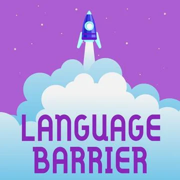 Writing displaying text Language Barrier. Business approach difficulties in Stock Illustration