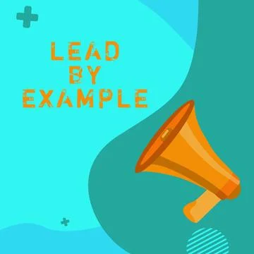 Writing displaying text Lead By Example. Internet Concept Be a mentor leader Illustrazione stock