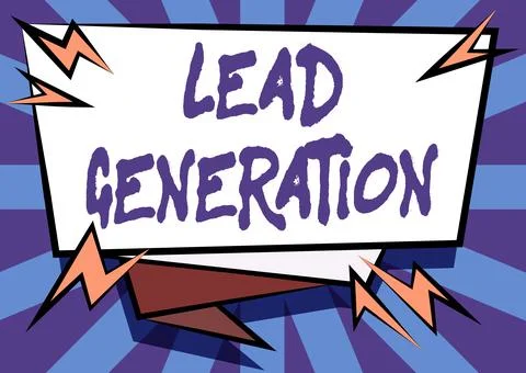 Writing displaying text Lead Generation. Internet Concept process of identifying イラスト素材