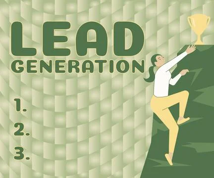 Writing displaying text Lead Generation. Business approach process of イラスト素材