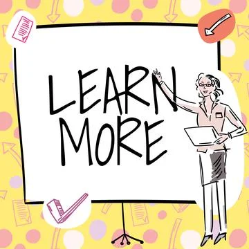 Writing displaying text Learn More. Business approach Deepen knowledge of the Stockillustratie