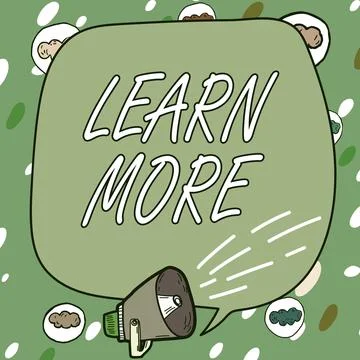 Writing displaying text Learn More. Concept meaning Deepen knowledge of the Illustrazione stock