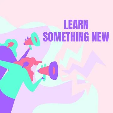 Writing displaying text Learn Something New. Business overview Getting knowledge Stock Illustration