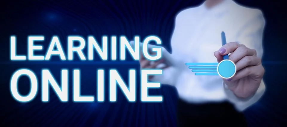 Writing displaying text Learning OnlineLearn something new with the help of 写真素材