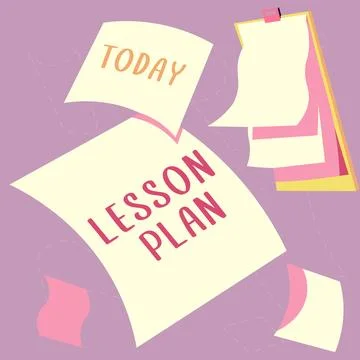 Writing displaying text Lesson Plan. Business concept a teacher's detailed イラスト素材
