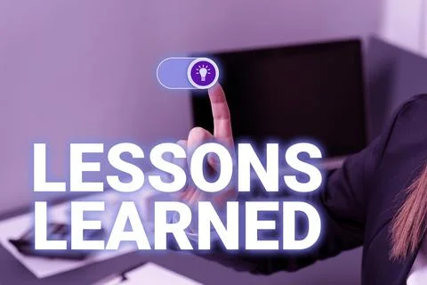 Writing displaying text Lessons LearnedPromote share and use knowledge derived 写真素材