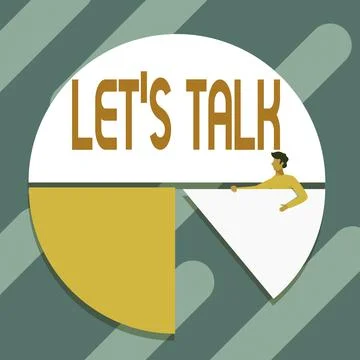 Writing displaying text Let S Talk. Word for they are suggesting beginning Illustration