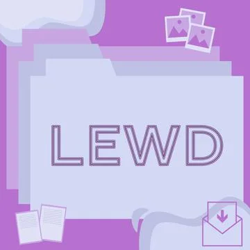 Writing displaying text Lewd. Concept meaning filthy, crude and offensive in  Stock-Illustration