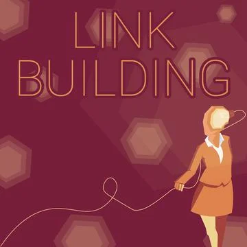 Writing displaying text Link Building. Business idea SEO Term Exchange Links Stock Illustration