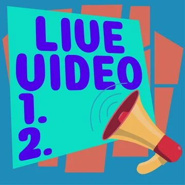 Writing displaying text Live Video. Business idea broadcast a live video or イラスト素材