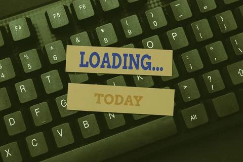 Writing displaying text Loading.... Business concept applying an extra amount to Foto stock