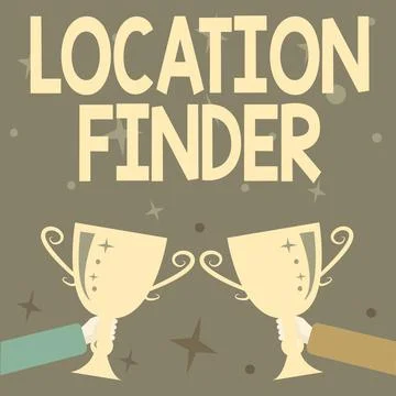 Writing displaying text Location Finder. Word for A service featured to find the 스톡 일러스트