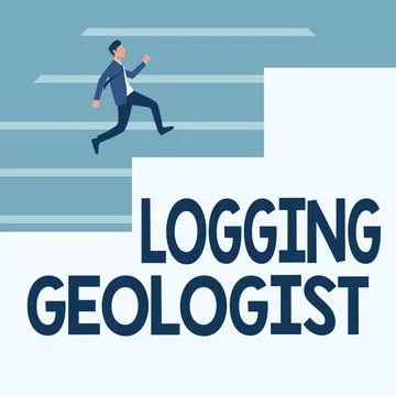 Writing displaying text Logging Geologist. Business concept Layout and execution 스톡 일러스트
