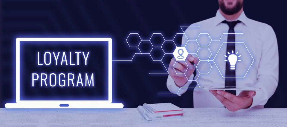 Writing displaying text Loyalty Program. Business concept marketing effort that Stock Photos