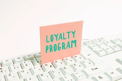 Writing displaying text Loyalty Program. Concept meaning marketing effort that Stock Photos