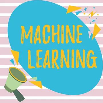 Writing displaying text Machine Learning. Business concept the concept that a Stock Illustration