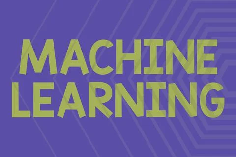 Writing displaying text Machine Learning. Word Written on the concept that a イラスト素材