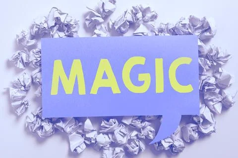 Writing displaying text Magic. Concept meaning power of influencing events using Stock-Fotos