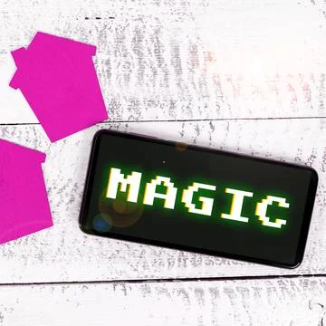 Writing displaying text Magic. Word Written on power of influencing events using Stock-Fotos