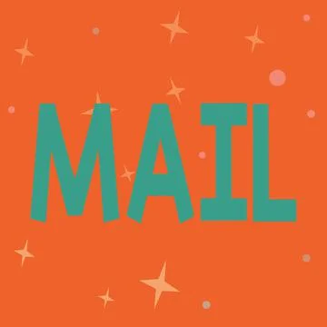 Writing displaying text Mail. Word Written on letters or parcel sent or イラスト素材