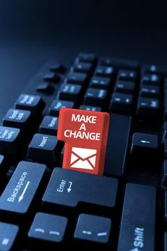Writing displaying text Make A Change. Internet Concept Try new thing Evolve Stock Photos