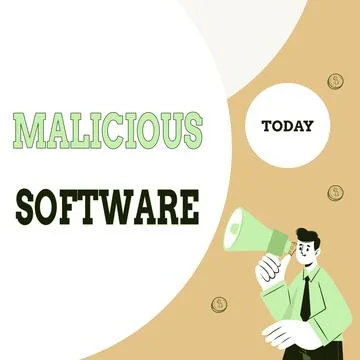 Writing displaying text Malicious Software. Conceptual photo the software that 库存插图