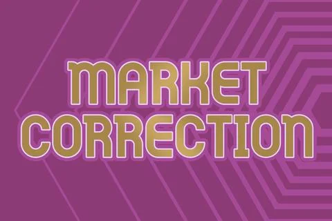 Writing displaying text Market Correction. Conceptual photo When prices fall 10 Stock Illustration