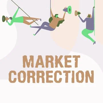 Writing displaying text Market Correction. Business idea When prices fall 10 스톡 일러스트