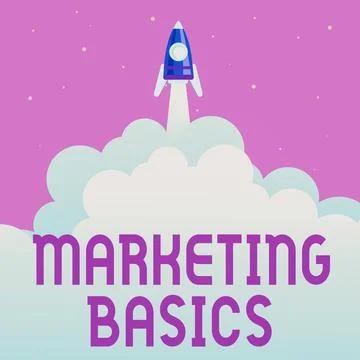 Writing displaying text Marketing Basics. Concept meaning activities a company Illustrazione stock