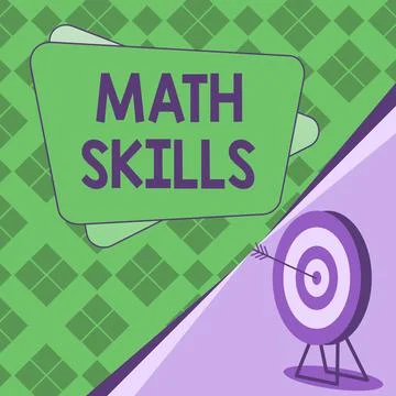 Writing displaying text Math Skills. Business concept starting to learn how to 스톡 일러스트
