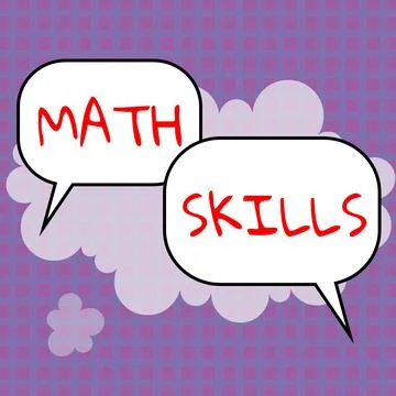 Writing displaying text Math Skills. Conceptual photo starting to learn how to 스톡 일러스트