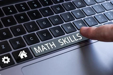 Writing displaying text Math Skills. Business approach starting to learn how to Stock Photos