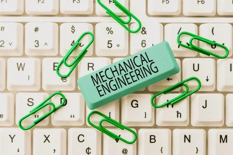 Writing displaying text Mechanical Engineering. Word for deals with Design Stock Photos