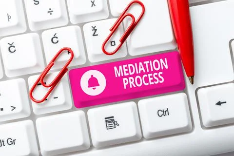 Writing displaying text Mediation Process. Word Written on informal and flexible Stock Photos