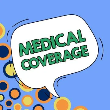 Writing displaying text Medical Coverage. Word Written on inclusion within the Stock Illustration
