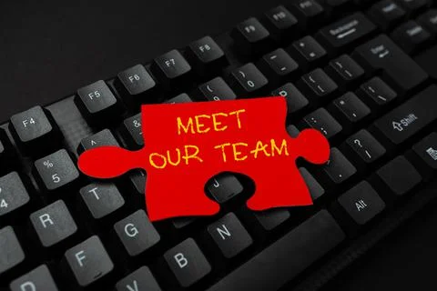 Writing displaying text Meet Our Team. Business showcase introducing another Stock Photos