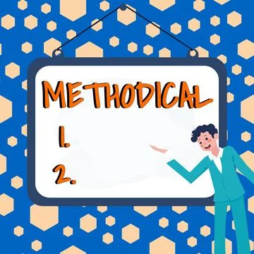 Writing displaying text Methodical. Business concept System of Methods used in a Stock Illustration