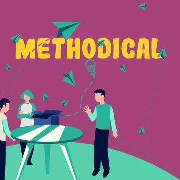Writing displaying text Methodical. Conceptual photo System of Methods used in a Stock Illustration