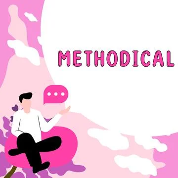 Writing displaying text Methodical. Conceptual photo System of Methods used in a Stock Illustration