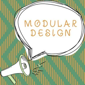 Writing displaying text Modular Design. Word for product designing to produce Stock Illustration