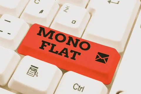 Writing displaying text Mono Flat. Concept meaning Stroke line icons for Foto stock