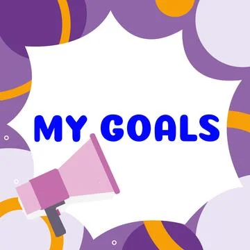 Writing displaying text My Goals. Business concept Future or desired result that Stock Illustration
