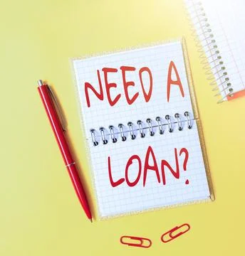 Writing displaying text Need A Loan Question. Business showcase asking he need Stock Photos
