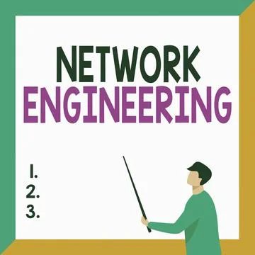 Writing displaying text Network Engineering. Internet Concept field concerned Stock Illustration