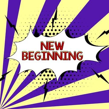 Writing displaying text New Beginning. Business approach Different Career or Stock Illustration