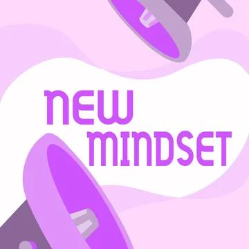 Writing displaying text New Mindset. Word Written on freshly madeup thoughts and Stock Illustration