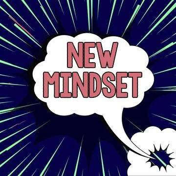 Writing displaying text New Mindset. Conceptual photo freshly madeup thoughts Stock Illustration