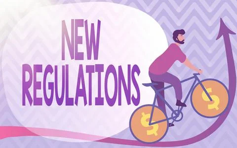 Writing displaying text New Regulations. Business approach Regulation 스톡 일러스트